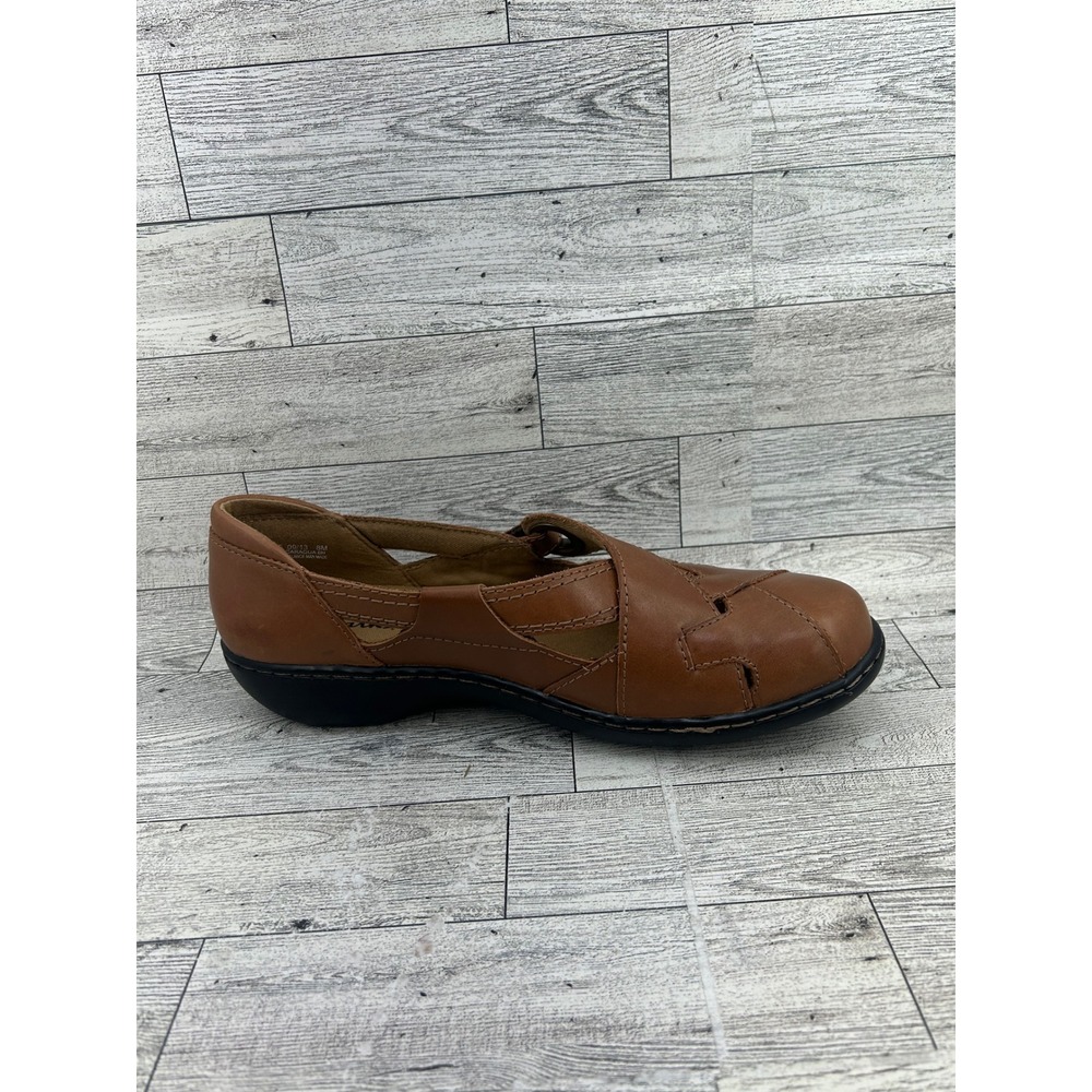 Clarks Brown Leather Mary Jane Shoes Comfort Flats 26069125 Women Size 8M - Picture 10 of 13